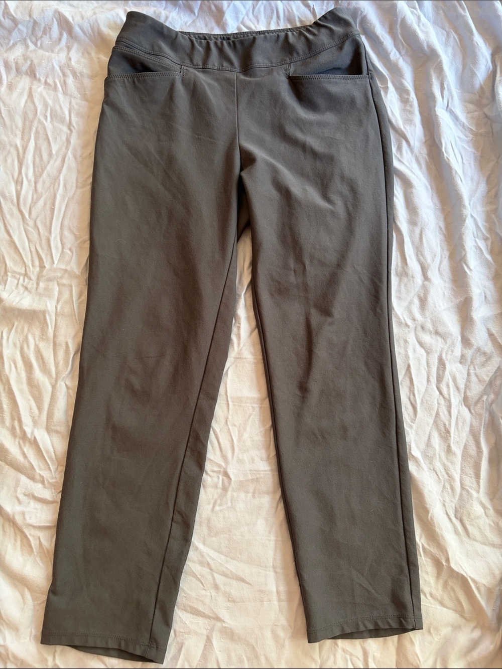 adidas Women's Gray Track Pants with Front Pockets S